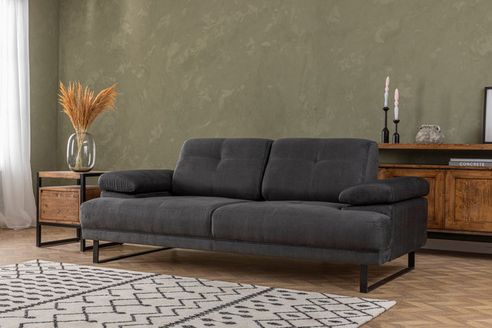 Atelier Del Sofa Sofá Cama 2 Plazas Anthracite 199x99x83 cm Comodidad Estilo Funcionalidad